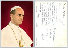 Pope Paul VI Vatican City Papal Portrait Postcard 1960s Rome Italy picture