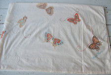 Vintage Hanae Mori for Martex Butterflies Full Flat Sheet~Cotton Blend picture