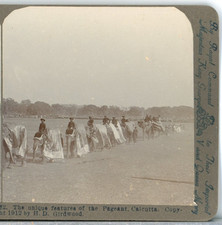 INDIA, The Unique Features Of The Pageant, Calcutta-Girdwood Stereoview B252 picture