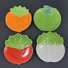 4 Vintage Vegetable Snack Serving Plates Made In Japan Cost Plus San Francisco picture