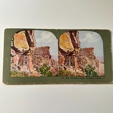 Cliff Dwellings Canyon De Chelle Arizona Antique Stereoview Card 5H6-4 picture