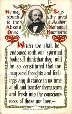 Nathaniel Hawthorne's Vision of Communication, 1908 Postcard picture