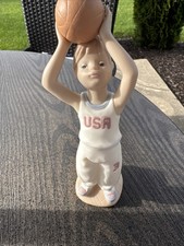 Vintage 1992 Llardo Daisa Golden Memories Girl with Basket picture