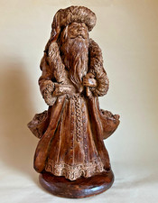Vintage Old World Santa Claus Painted Ceramic Figurine Florentine Art Studio '87 picture