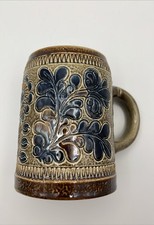 VTGE Marzi & Remy German Salt Glaze Stein Blue Floral on 5