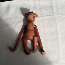 Vintage Mid Century Danish Teak Articulated Hanging Monkey  picture