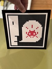 Space Invader - Prints On Paper Alert MINI PRINT - MGLC Ljubljana 8.5” X 8.5” picture