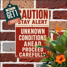 Just Beware Vintage Mystery Humor Metal Tin Sign Bar Pub Man Cave Wall Plaque picture