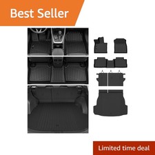 YonMeoo All Weather TPE Floor and Cargo Mat Set for Toyota RAV4 PHEV 2026, Black picture