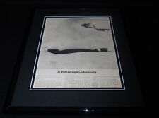1961 VW Volkswagen in Snow 11x14 Framed ORIGINAL Vintage Advertisement picture