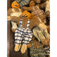 20 VTG Halloween Fall Stuffed Scarecrow JOL Blow Mold String Light Covers AS IS picture