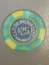 $25 Caribe Hilton San Juan Puerto Rico Casino Chip **Very Rare** CHC-25A picture