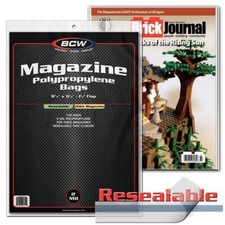 THICK Resealable Magazine Protection Poly Bags 100 Safe Storage Sleeve Flap BCW picture