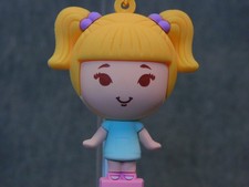 Mattel NEW * Polly Pocket Doll Clip * Blind Bag Anniversary Key Chain Monogram picture