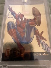1995 Spider Man #12 Marvel Metal Flashers Gold Blasters Cards Rare Pop picture