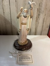VTG 1996 HOMCO MASTERPIECE PORCELAIN #1249 THE PROMISE NOAH FIGURINE DOVE EUC picture
