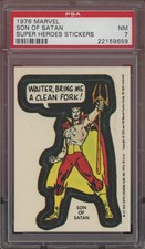 1976 Topps Marvel - Super Heroes Stickers - Son Of Satan - PSA 7 NM picture