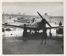 Female Aviation Pioneers 1943 Women Airforce Police Plane Plant WW2 Photo J15539 picture