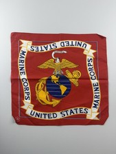 Vintage Handkerchief United States Marines Wamcraft Flag Red USA USMC Bandana picture