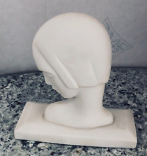 4 inch tall Lenox Bisque Lady Deco Bust Profile picture