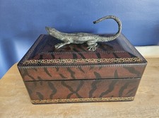 Vintage Maitland-Smith Bronze Lizard Box  HUMIDOR   Made In Phillipines 1966 picture