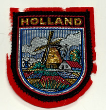Vintage Dutch Windmill Holland Fabric Patch c1970s picture