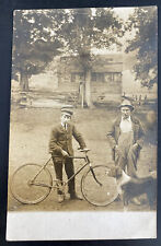 Mint USA Real Picture Postcard Harry Ford & Frank Anderson With Bike New York picture