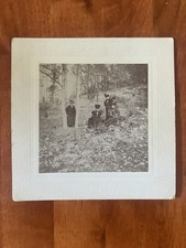 Group Of Women In The Woods Outdoors Fashion Antique Photo On Board 5 x 5 picture