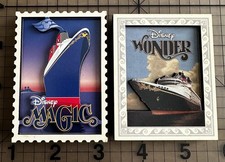 1 SET OF DISNEY MAGIC AND WONDER SHIPS FRIDGE MAGNETS NEW **   picture