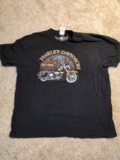 Harley Davidson Biker T Shirt Pig Trail Mens 2XL Rogers Arkansas Hog Boar  picture