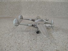 The Danbury Mint Lockheed Lightning P 38 Silver Fighter Plane Model 1:89 Pewter picture