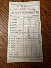 Illinpoise State Examination Board Report Card Name: John Paisley VTG ~1940s picture