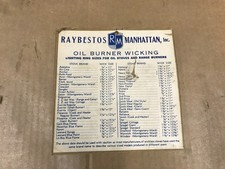 Vintage Raybestos Manhattan - Oil Burner Wicking - Lighting Ring Sizes picture