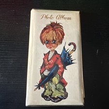 VINTAGE BIG EYES BOY Photo Album 70's Michel Thomas Style Child Print with Pics picture