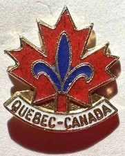 Vintage Quebec Canada 🍁 Pin ONLY ONE ON EBAY 🇨🇦 ENAMEL PAINT picture