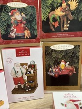 9 Lot Santa Hallmark Keepsake Ornament  w/ Boxes. Some Magic picture