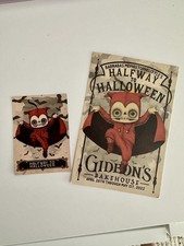 Gideons Bakehouse 2022 Halfway To Halloween Trading Card and Menu picture