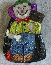 Dracula Sequin Beaded Satin Box Halloween Theme 8x5.5x2 Colorful picture
