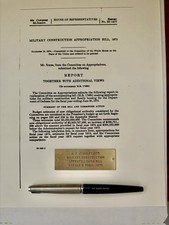 President Gerald Ford Bill Signing Pen & Engraving Bill HR 17468, 1975. picture