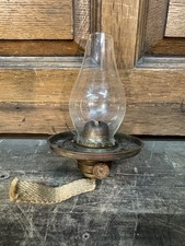 Antique E.F Jones Burner 1859 - R.S. Merrill’s - Oil Lamp - Glass Chimney picture