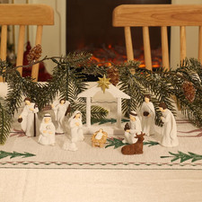 Nativity Sets for Christmas Indoor, Set of 11 Resin Nativity Scene Figurines Set picture