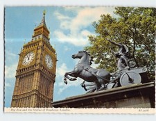 Postcard Big Ben and the Statue of Boadicea, London, England picture