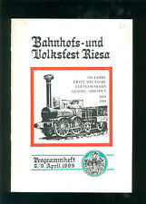 Bahnhofs-Volksfest RIESA Erste Deutsche Eisenbahn Leipzig Dresden 1839-1989 picture
