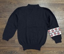 Vintage 1948 WW2 US Navy GOB Wool Knit Deck Sweater Military Issue -Sailors Band picture