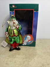 Kurt Adler World of Christmas Irish Santa Glass Christmas Ornament Longs NEW picture
