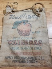 Vintage Hirsch-Weis Canvas #1502 Automobile Self Cooling Water Bag, Portland OG picture