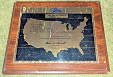 Vintage 1992 Ford Leadership Employee Award Plaque – Ross H. Roberts – Detroit picture