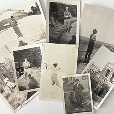 Antique/Vintage B&W/Sepia Snapshot Photograph Lot of 8 Handsome Men Occupational picture