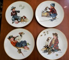 Vintage 1971 Norman Rockwell Four Seasons Plate Set picture