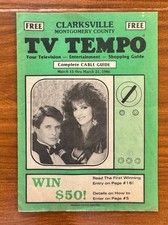 TV Tempo Clarksville TN Cable Guide 1986 Montgomery County TV Listings Vintage picture
